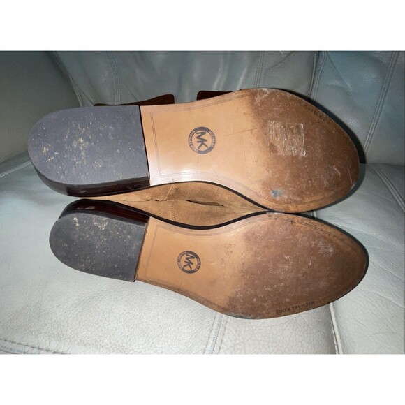 Michael Kors Boots Suede Leather Womens Over the Knee Size 8M Brown Whipstitch - Picture 4 of 14